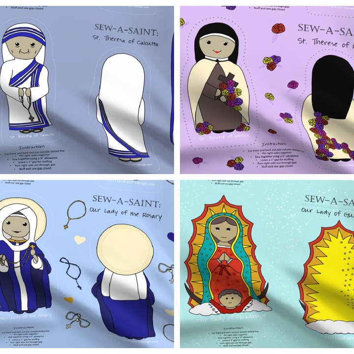 Faith and Fabric - Wholesale Craft Sewing Kit - Sew-a-Saint Female Christian Sewing Quilt Project for Kids2