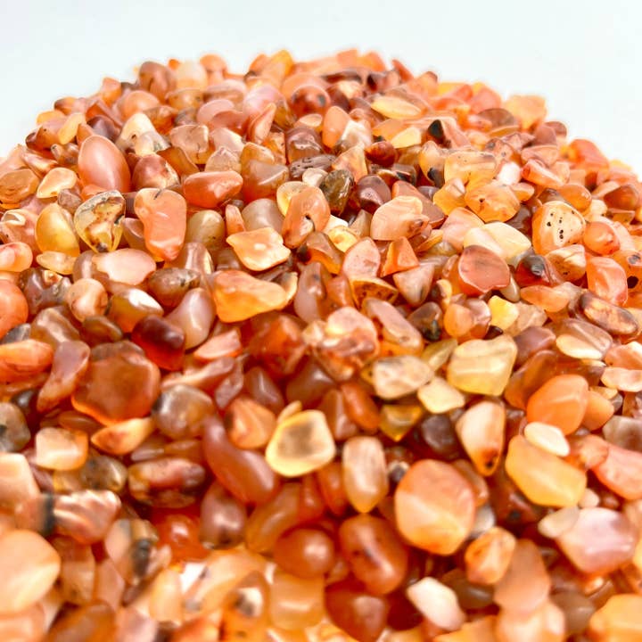 Pelham Grayson Rose - Vendita all'ingrosso Pietra/cristallo spirituale - Corniola | Patatine burattate | 1 libbra | 4-7 mm | India