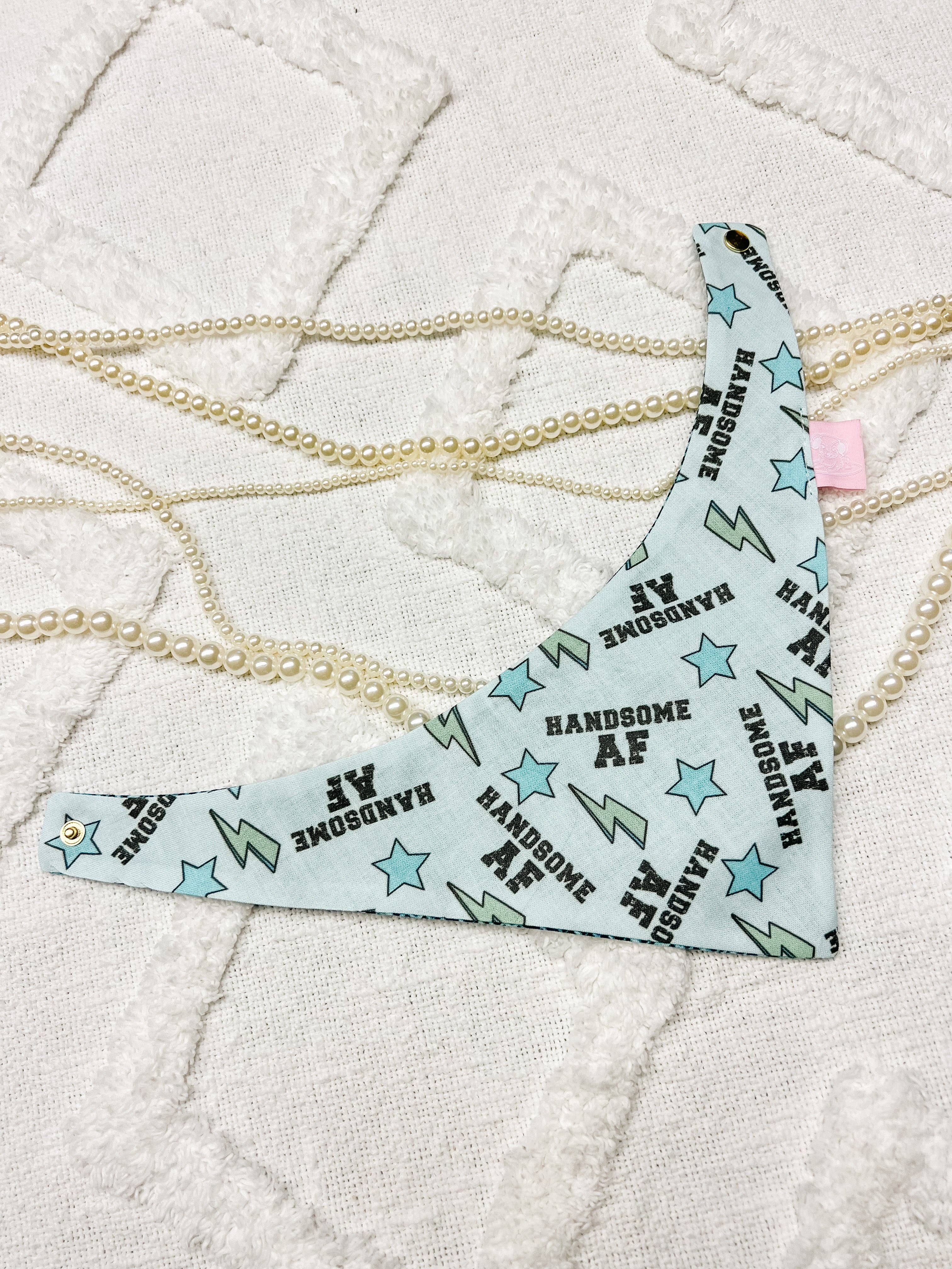 StellaLoo - Wholesale Pet Bandana - Dog - Handsome AF Stars Reversible Dog Bandana, Pet Snap On Scarf 1