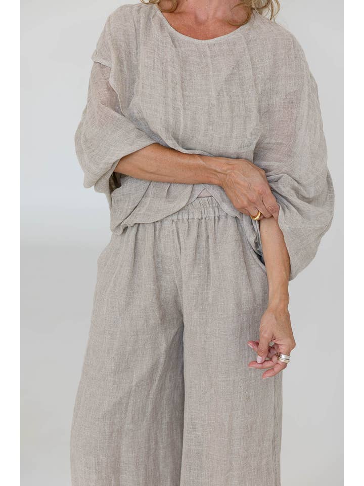 Kosa Reversible Linen Top - Natural for wholesale on Faire9