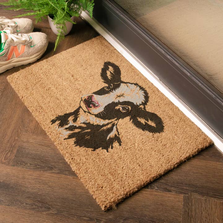 Dairy Calf Coir Doormat (60 x 40cm) for wholesale by Artsy Mats
