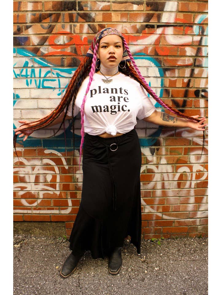 Plants Are Magic Shirt on white for wholesale on Faire