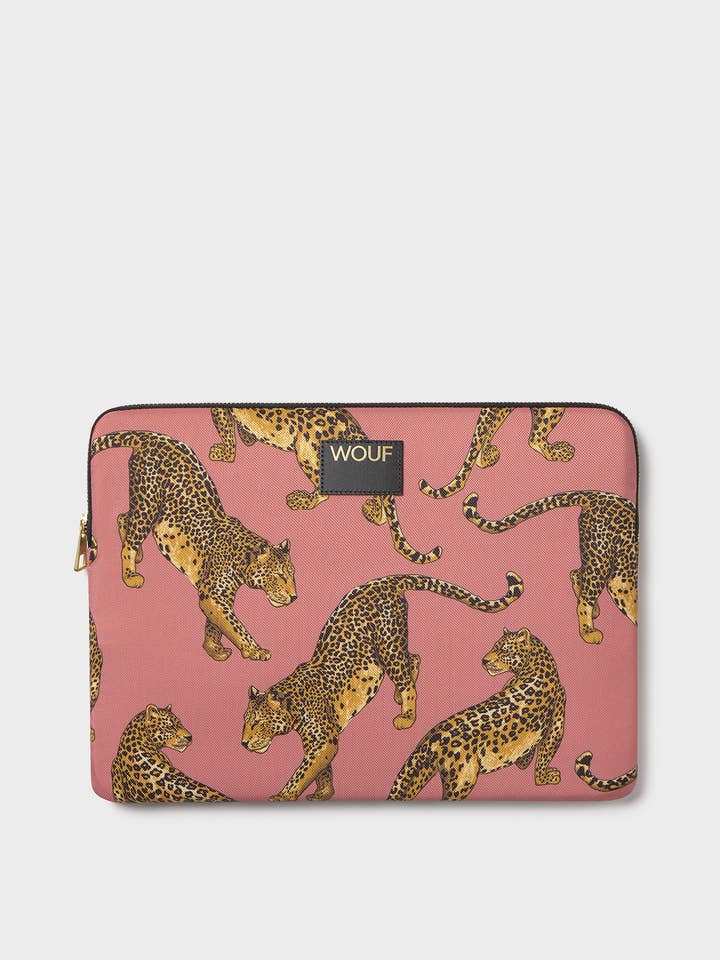 Blush Leopard Laptop Sleeve 15" & 16" för wholesale av Wouf