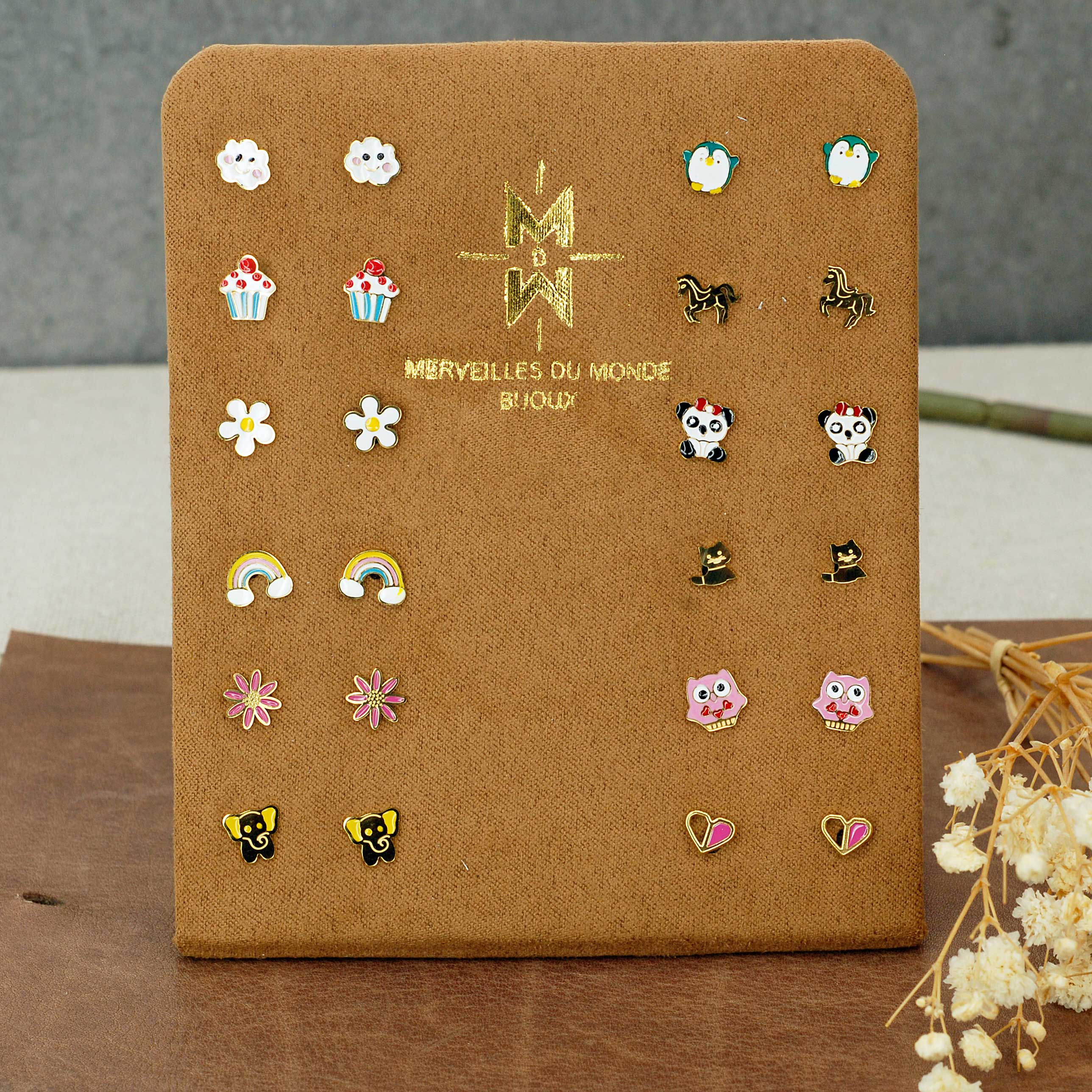 Merveilles du Monde - Vente Boîte/rangement à bijoux – enfant - Kit Bijoux enfant Acier inoxydable Doré2