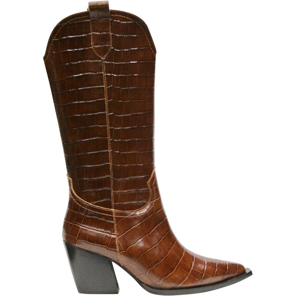 Original Sin Oslo – Engroshandel Cowboystøvler - Dame – KarenOS Croco - Brandy0