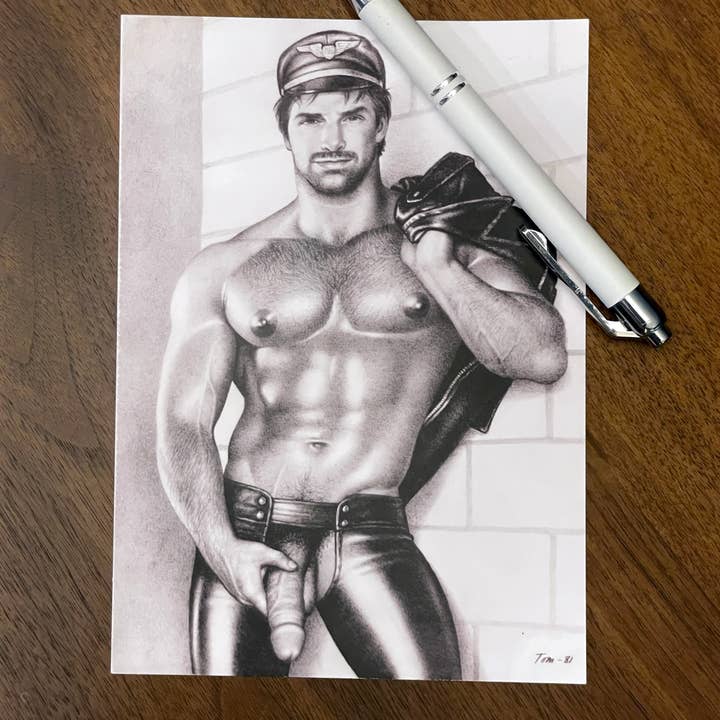 Peachy Kings / Kweer Cards - Wholesale Postcard - Tom of Finland Postcard "CHAPS" (Gay, Queer, LGBTQ)