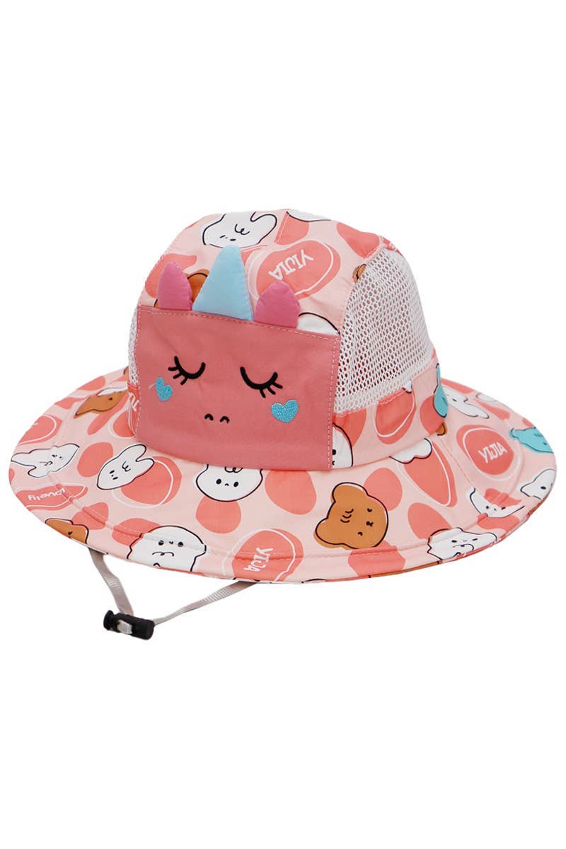 Assorted Kids Animal Pals Wired Dome Brim Bucket Hat for wholesale on Faire5