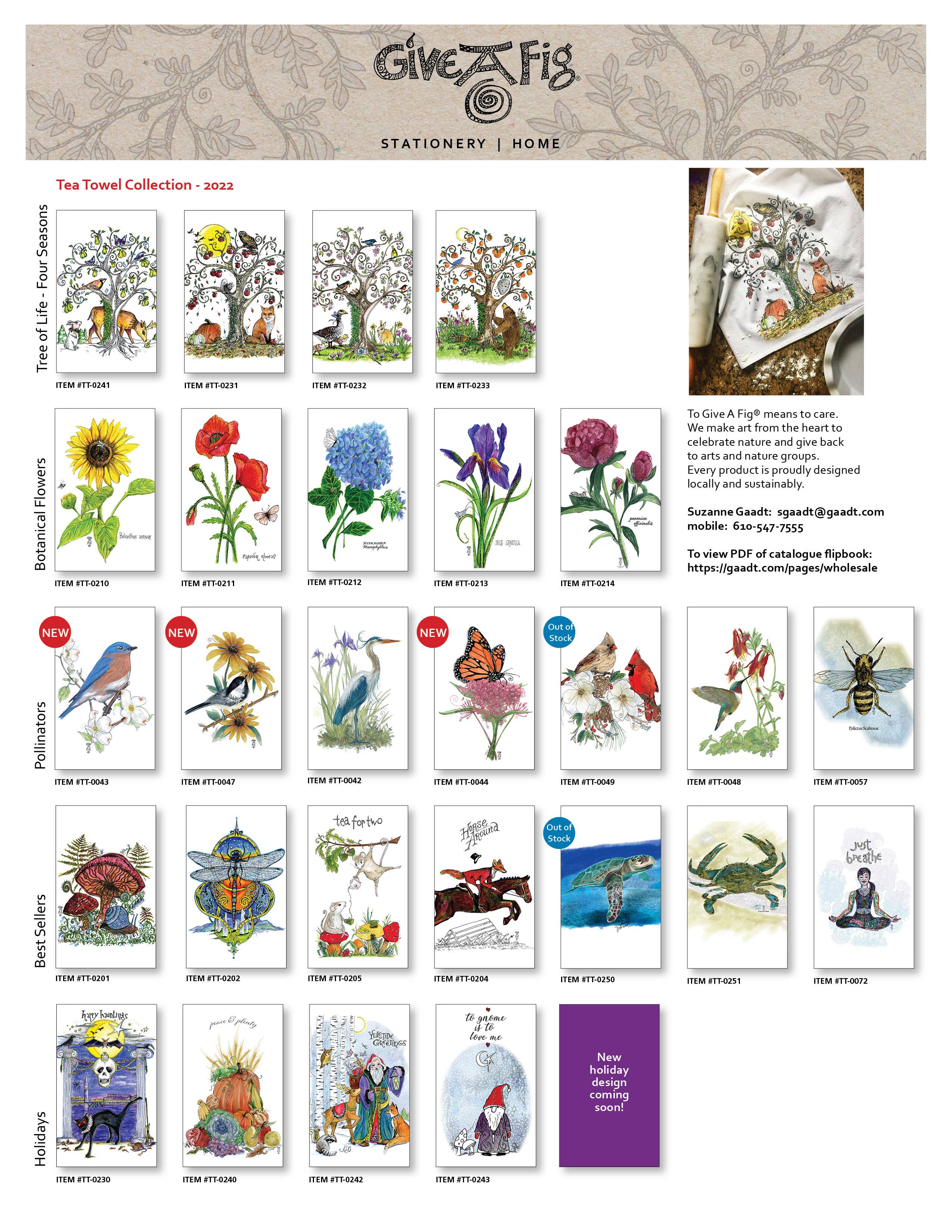 Give A Fig - Wholesale Tea Towel - Monarch Butterfly Tea Towel4