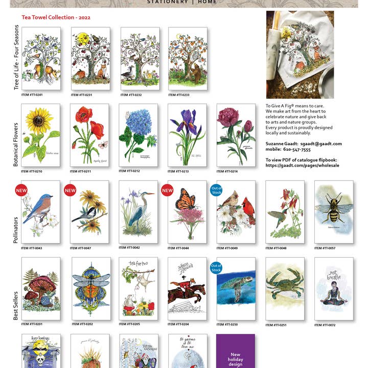 Give A Fig - Wholesale Tea Towel - Mushroom Tea Towel5