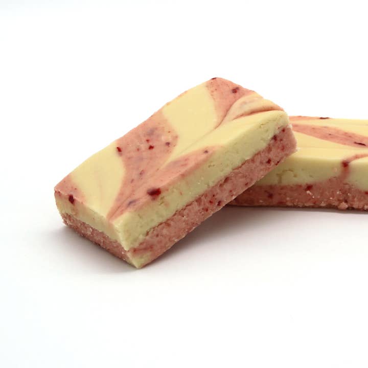 Strawberry Cheesecake Fudge 8 oz. for wholesale by Farmhouse Fudge