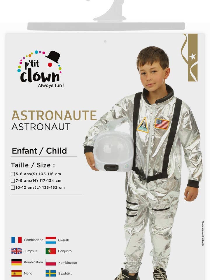 Astronautenkostüm - Silber - Kinder - 5/6 Jahre für den Großhandel von P'tit Clown