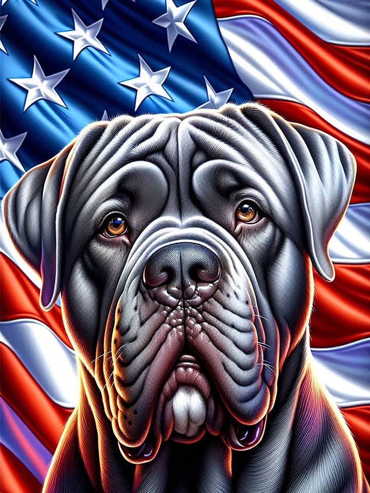 Mastiff Grey - DCR Pat III House Flag for wholesale by Best of Breed Products