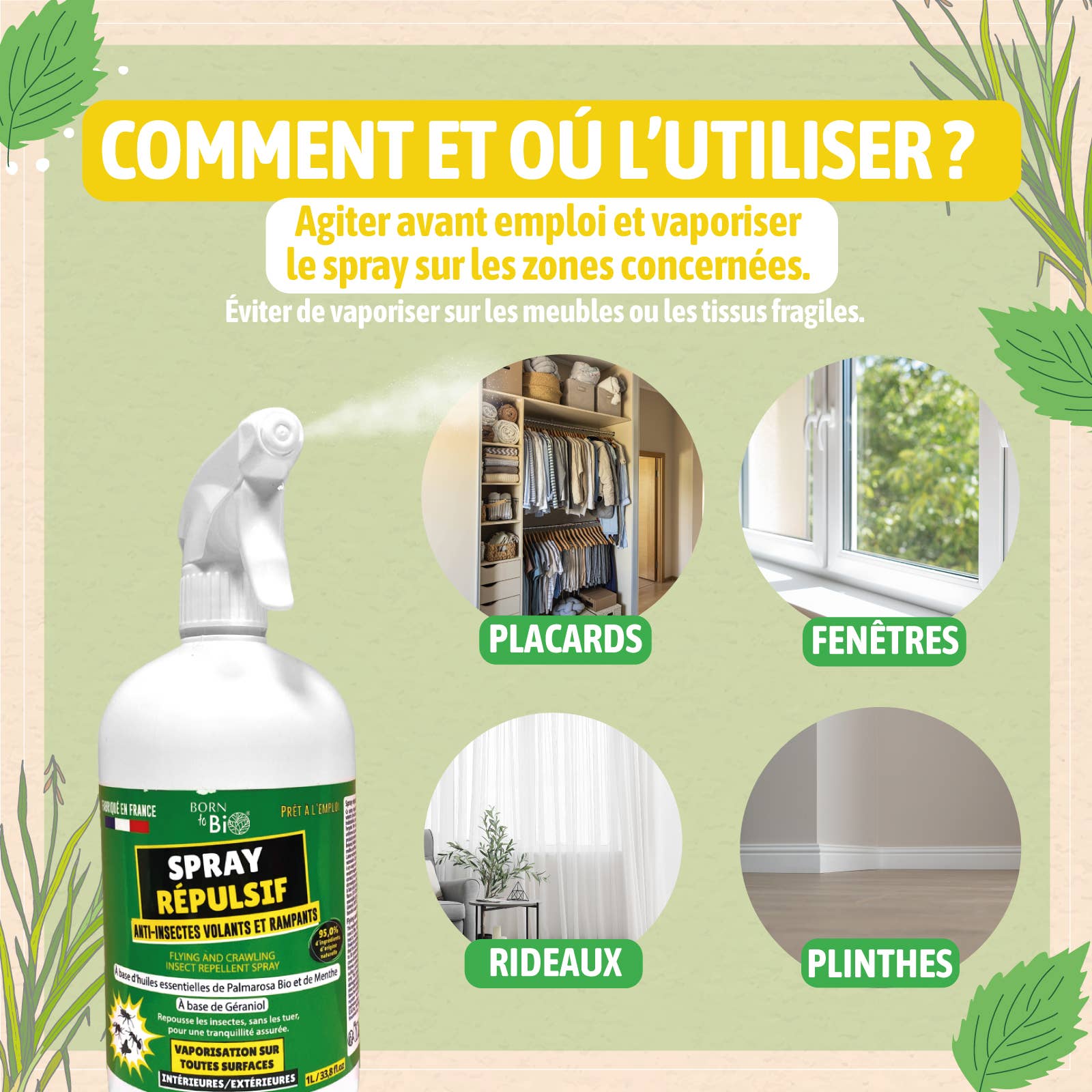 Les Laboratoires Bio Seasons - Vente Insectifuges - Spray Répulsif Naturel Insectes – 1L4