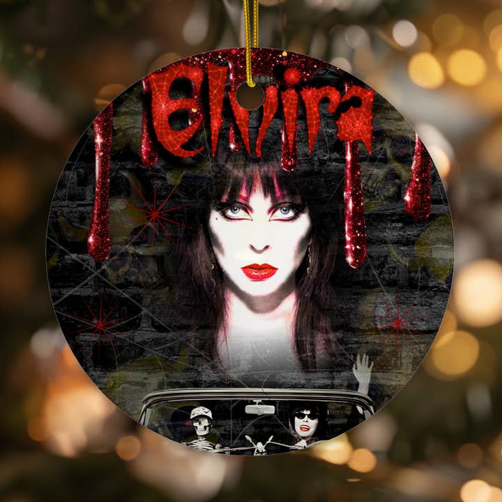 Elvira in Car Ornament for wholesale by Graveyard Offerings