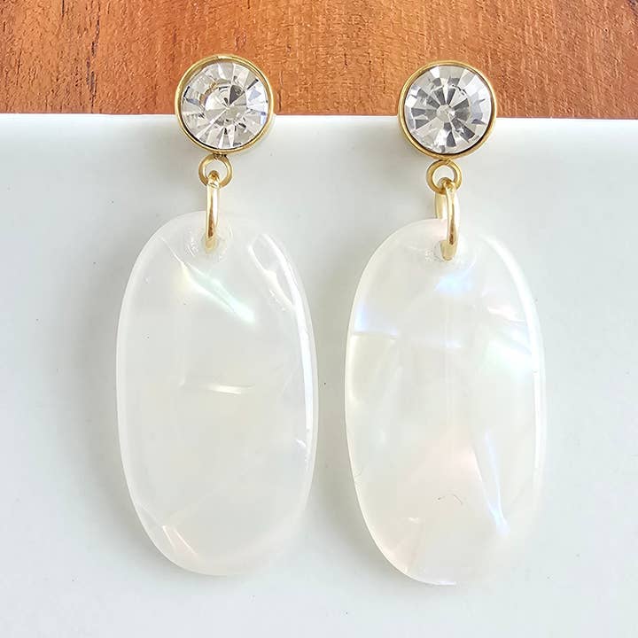 Lucy Earrings - Opalite // Spring Jewelry for wholesale by Spiffy & Splendid