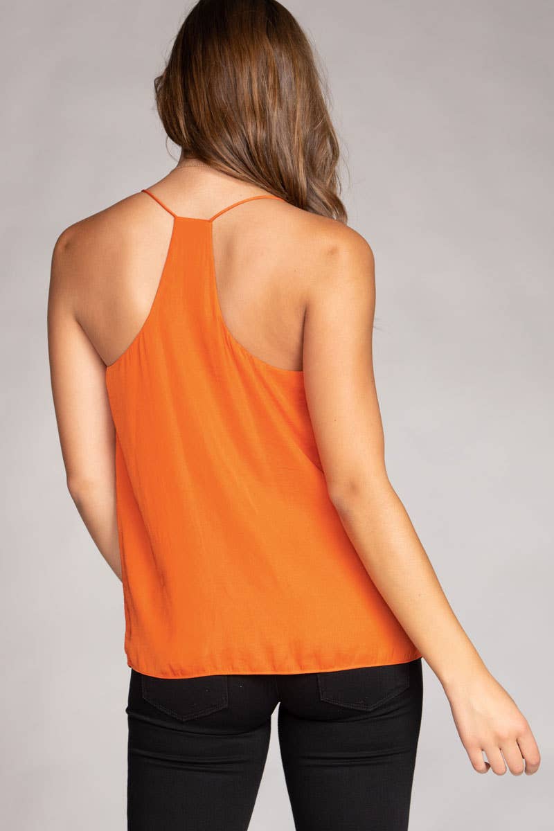 Naked Zebra – Top interior – Mulher por atacado – Camisola de Cetim com Costas de Nadador - TF1