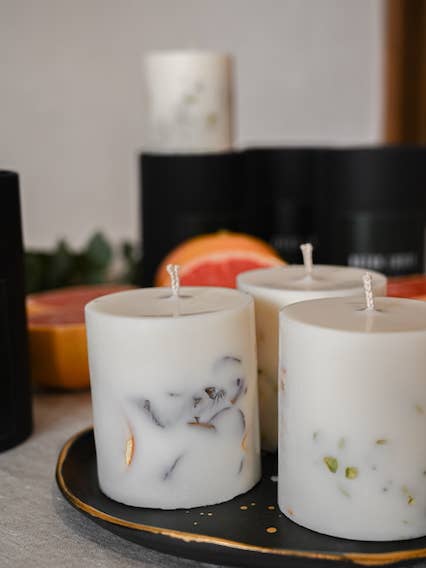 Handgegossene Sojawachskerze mit Ylang-Ylang und Grapefruit für den Großhandel von Nature Lover