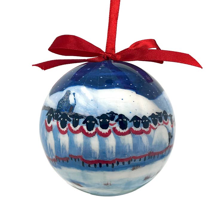 Wish Ewe A Merry Xmas - Pallina natalizia - Decorazioni per la vendita all'ingrosso da parte di The Whimsical World of Thomas Joseph