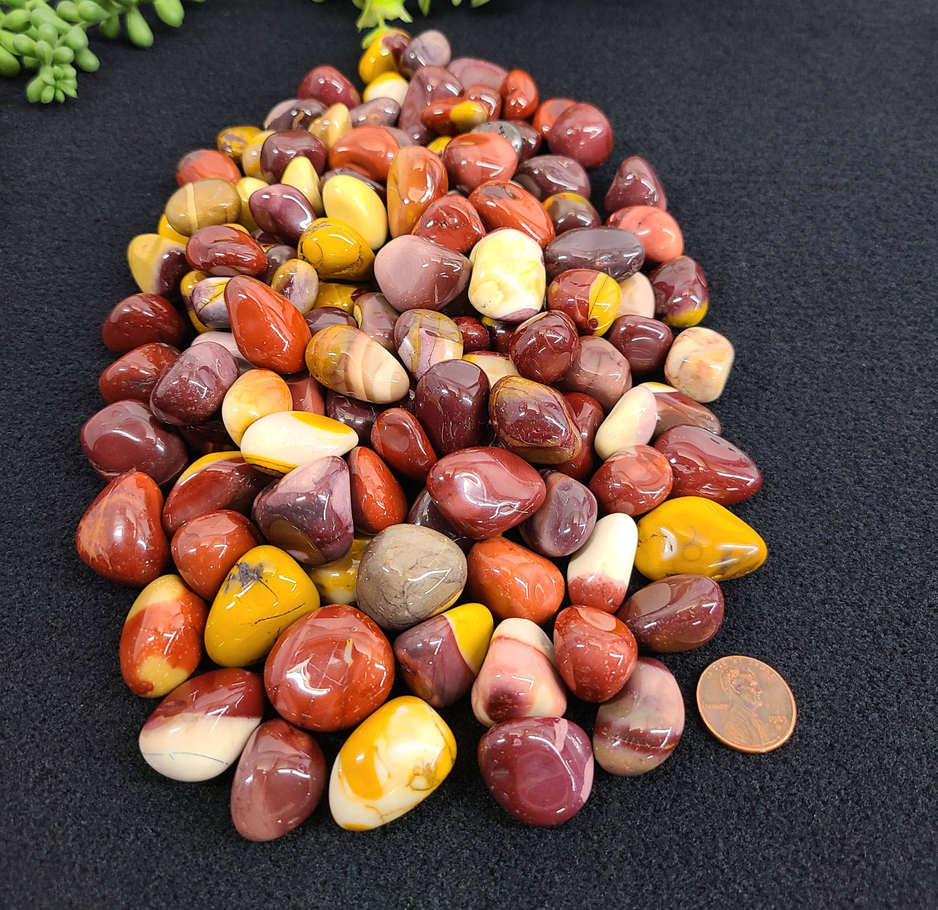 Meraki Gemstones - Wholesale Spiritual Stone/Crystal - Mookaite Jasper Gemstone(1kg/2.2 lbs.) Tumbled Stone 20-25mm1