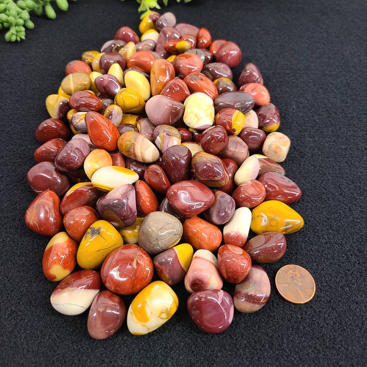 Meraki Gemstones - Wholesale Spiritual Stone/Crystal - Mookaite Jasper Gemstone(1kg/2.2 lbs.) Tumbled Stone 20-25mm1