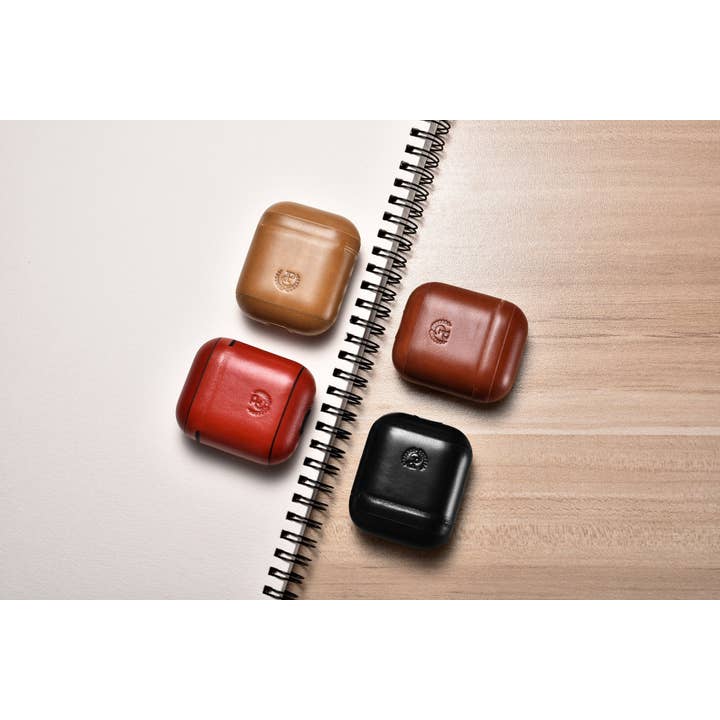 CairPods – Großhandel Airpod-/Ohrhörer-Etui – Herren – Vintage Premium AirPods Lederhülle - Braun6