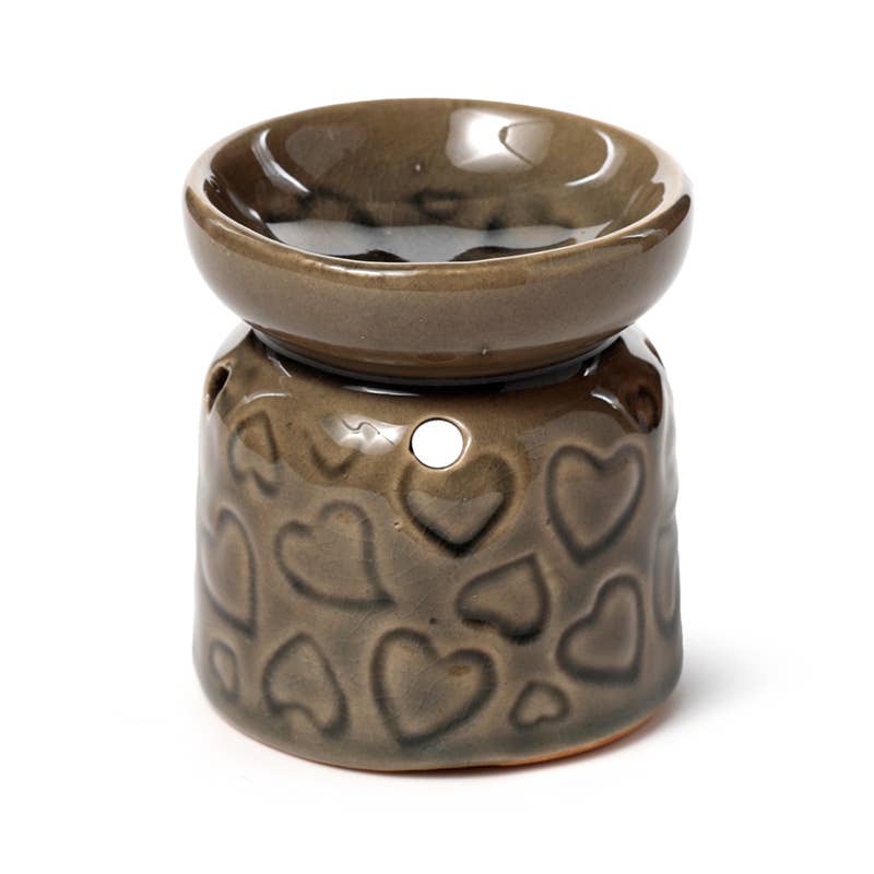 Puckator EU - Wholesale Oil Warmer - Small Ceramic Eden Oil Burner with Heart Pattern2