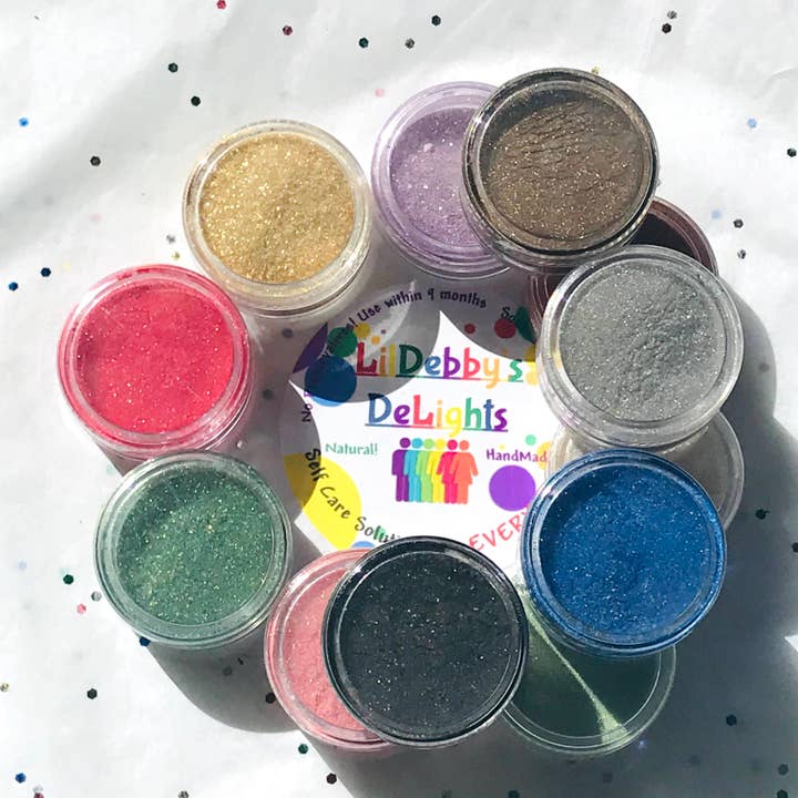 MoonDust, poudre naturelle pétillante pour le corps 0,15 oz. pour la vente par LilDebby's DeLights