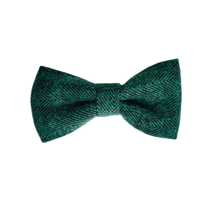 Green Woven Dog Bow Tie for wholesale by Charlotte's Pet