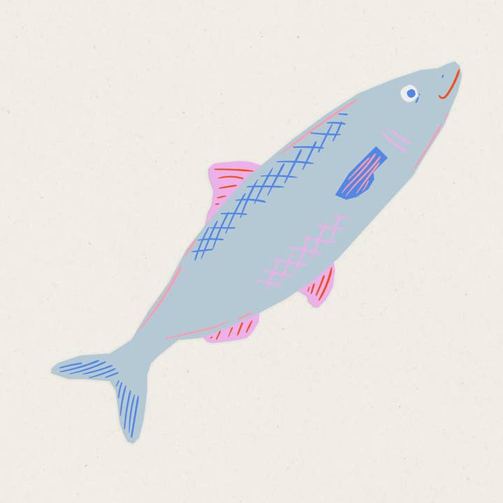 Fish | Funny Die Cut Bookmark for wholesale by Gobi Prints Co.