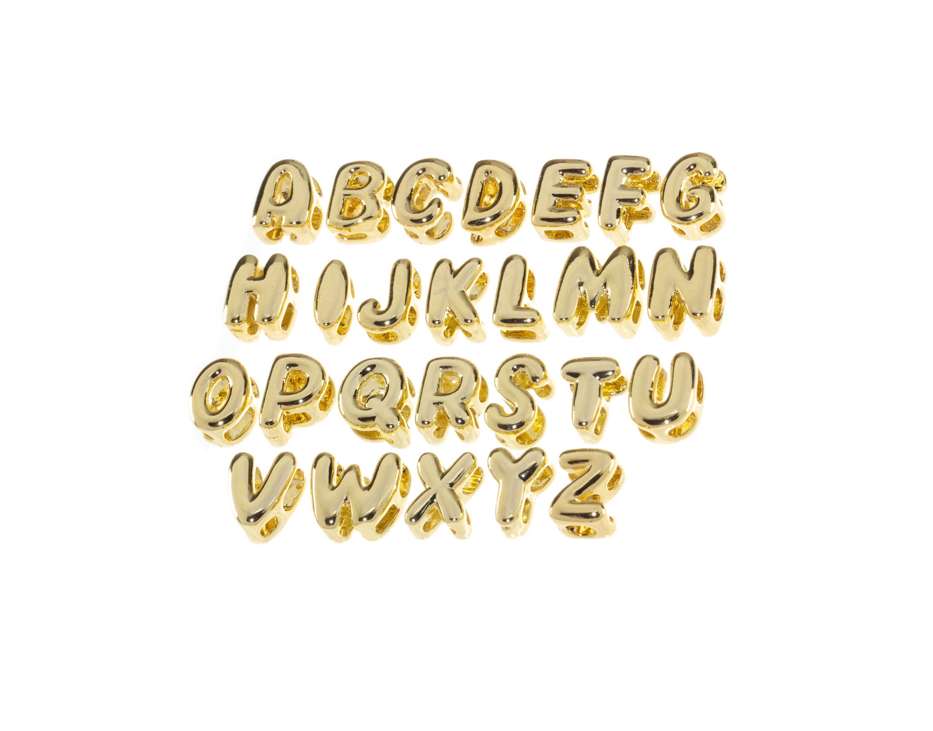 Jewel Pledge – Großhandel Individueller Charm/Anhänger – Gold- oder Silber-Ballon-Alphabet-Buchstabenanhänger CPG20151