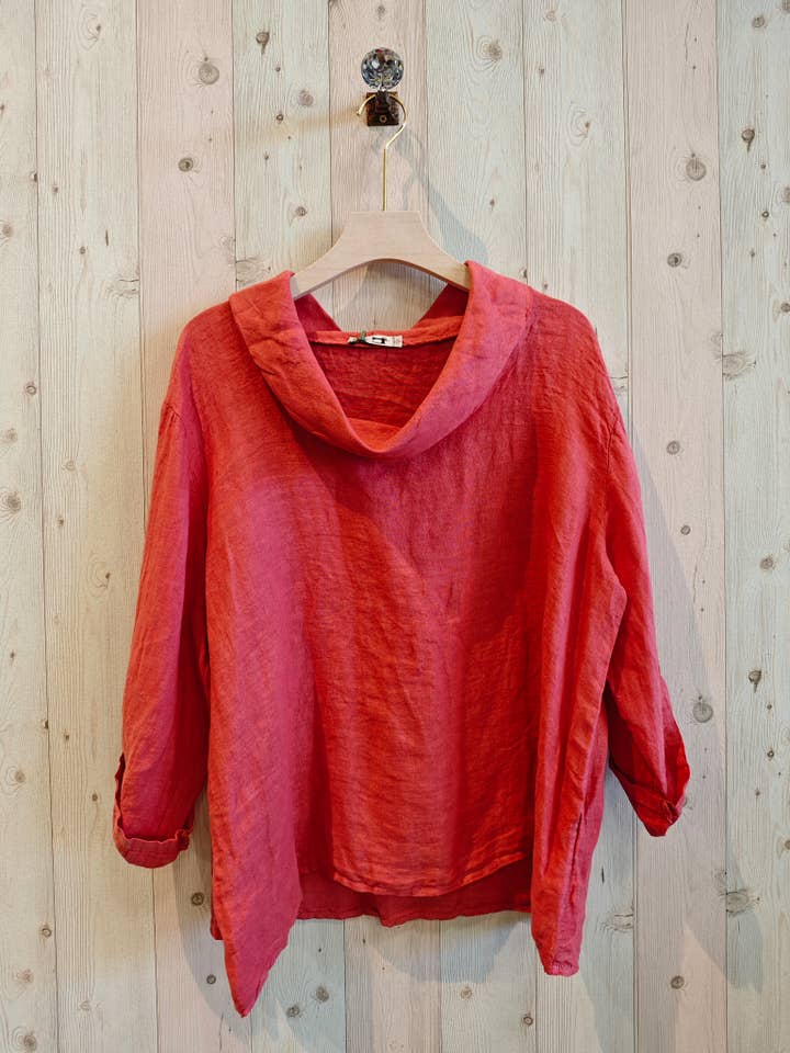 Linen & More - Wholesale Blouse - Women's - REF 10644 100% LINEN BOAT NECK BLOUSE4