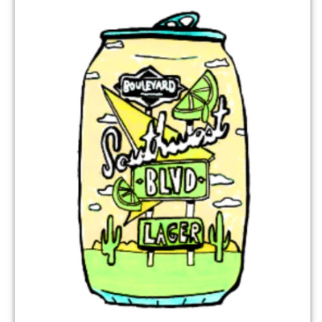 Art by Nate Crosser - Wholesale Art Print - Southwest Boulevard Beer Painting (5x7" Digital Reprod.) 1