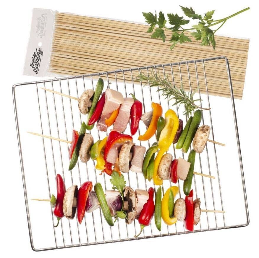 bamboo stick masters - Vendita all'ingrosso Spiedi - Spiedini in legno di bambù, 40 cm, confezione da 1003