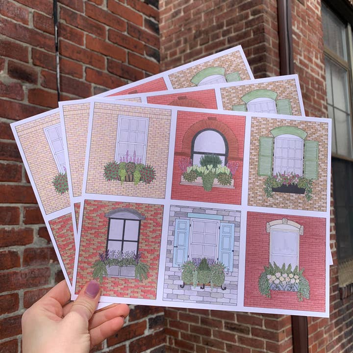 Flower Window Box 8x10 Print for wholesale by ArtByAlicia