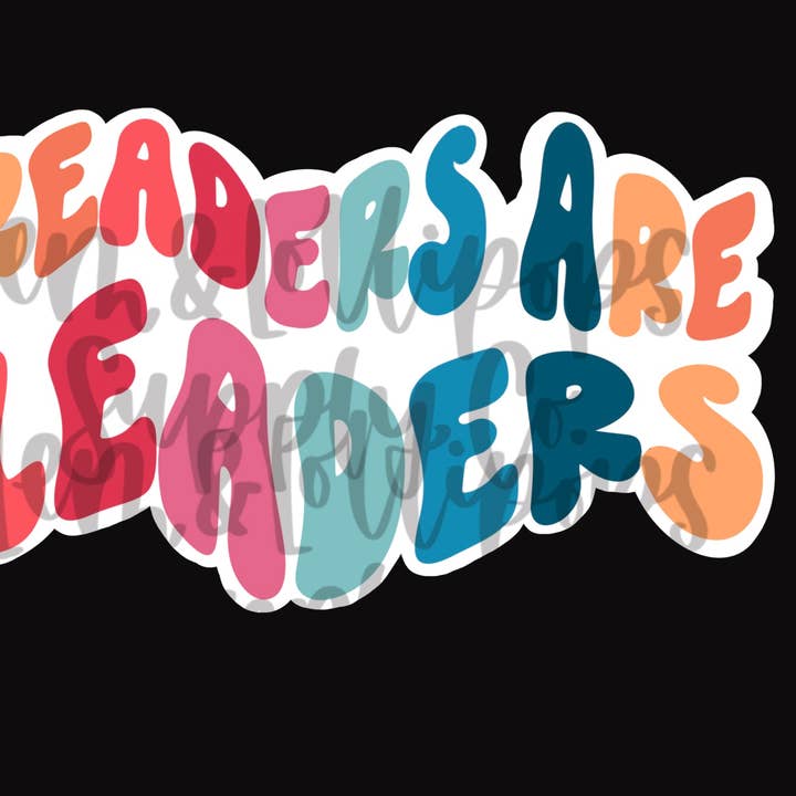 Les lecteurs sont des leaders - Autocollant littéraire pour la vente par Lem&Lollipops Supply Co. LLC