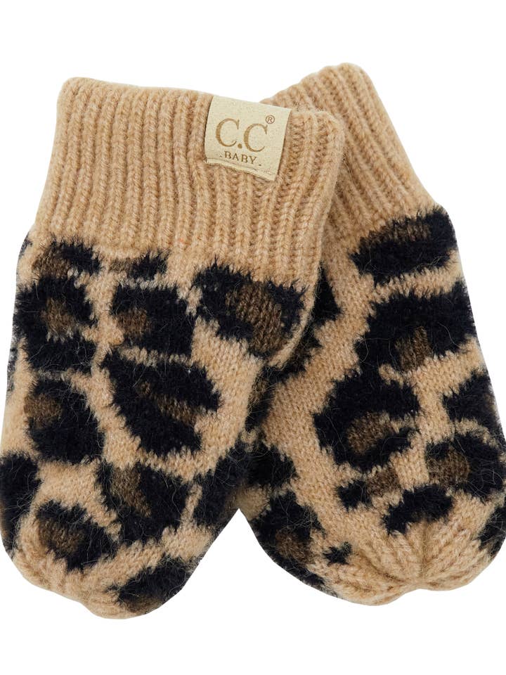 Baby Mitten - Leopard - Latte for wholesale by Funky Junque