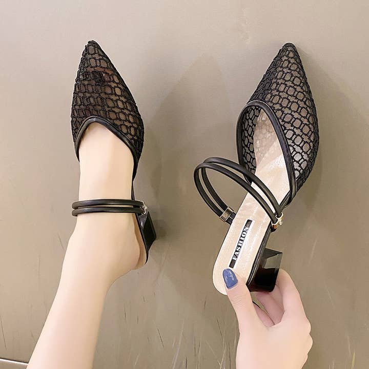 Kustom Kreations Goods - Wholesale Low Heels - Women's - Point Toe Block Heel Sandals