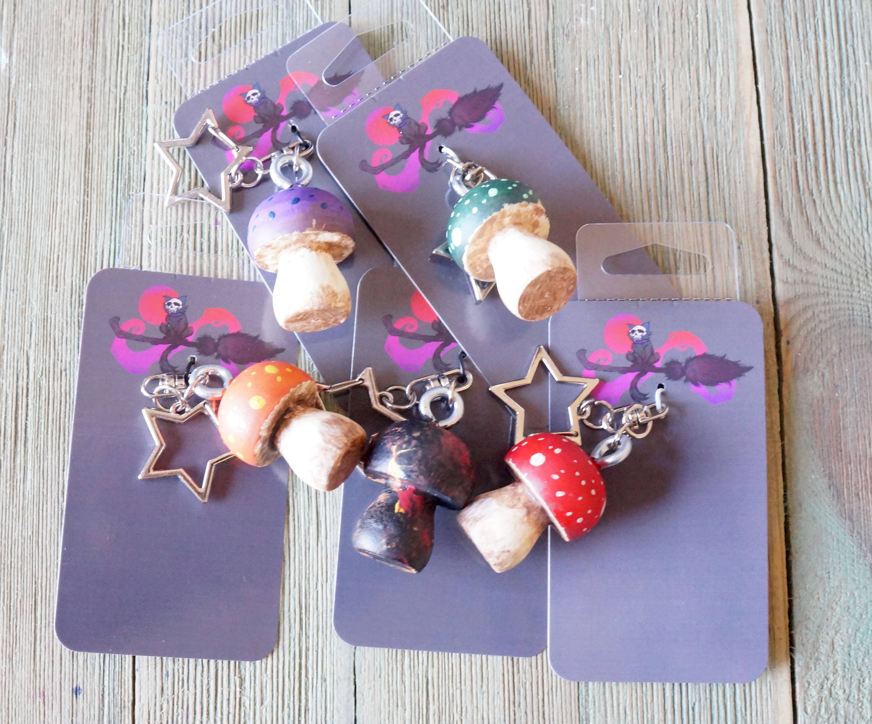 Goblin Grimm Gifts - Wholesale Keychain - Women's - Hand Painted Mushroom Keychains3