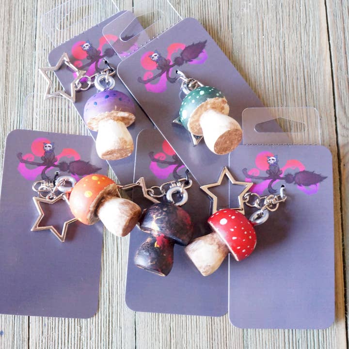 Goblin Grimm Gifts - Wholesale Keychain - Women's - Hand Painted Mushroom Keychains3