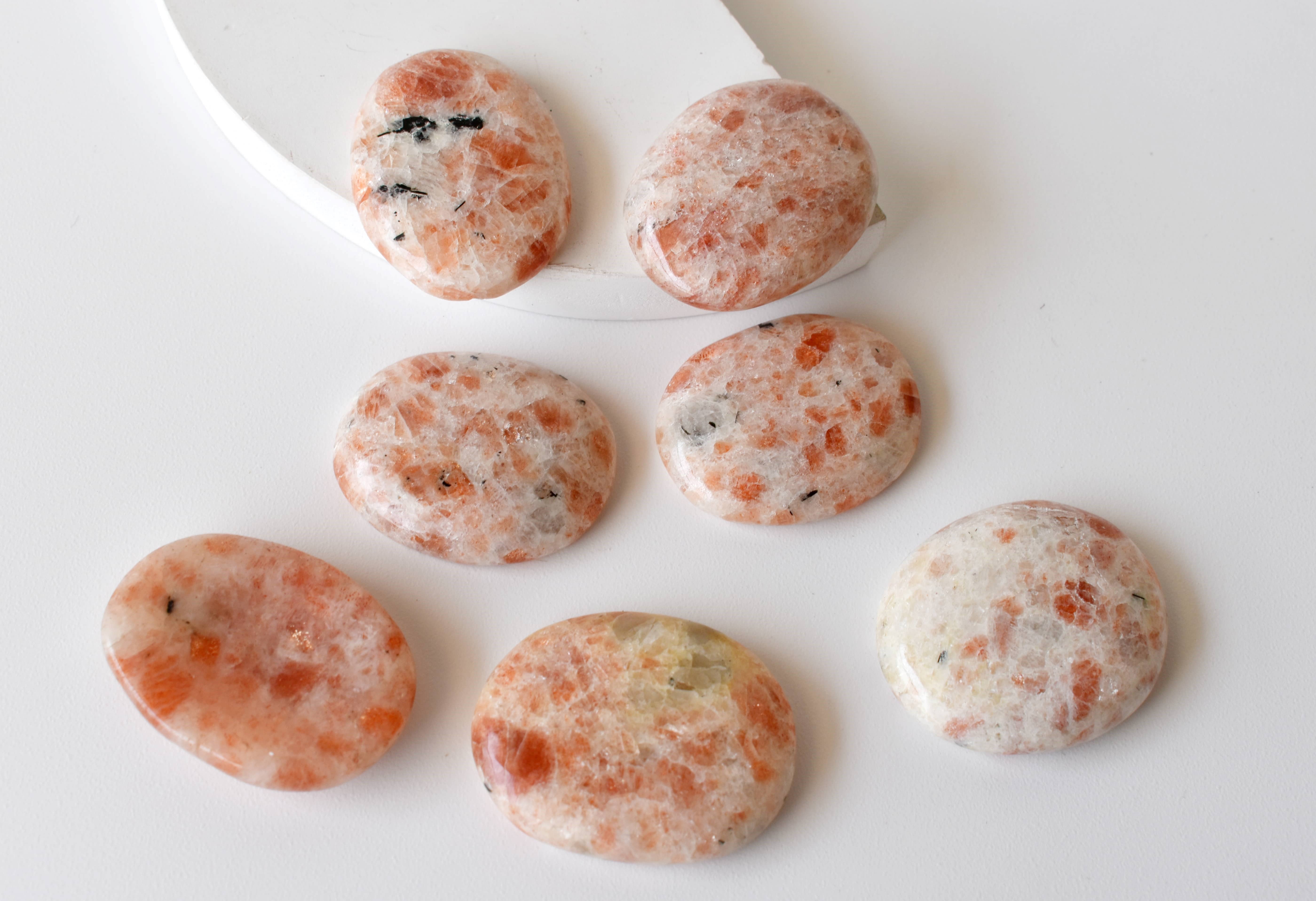 Soothing Crystals - Wholesale Spiritual Stone/Crystal - Sunstone Worry Stones, Pocket Crystal, Thumb Stones6