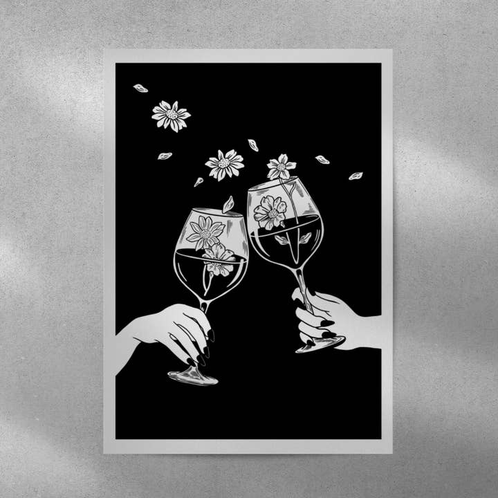Myii Creative - Wholesale Art print - Wine Glass Art Print1