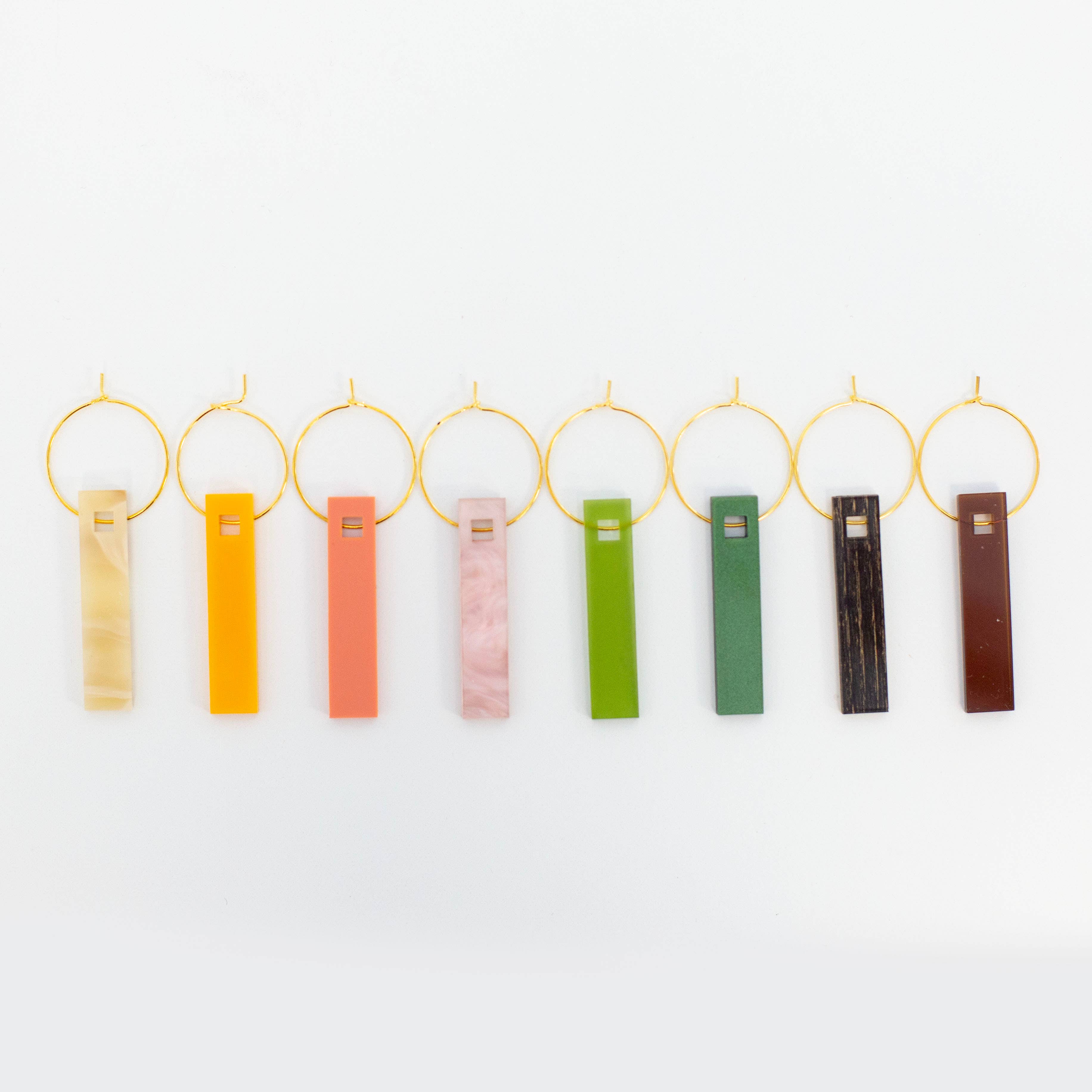 Mod Lounge Paper Company - Wholesale Wine/Cocktail Glass Markers - Hawaiian Summer Acrylic Cocktail Markers2