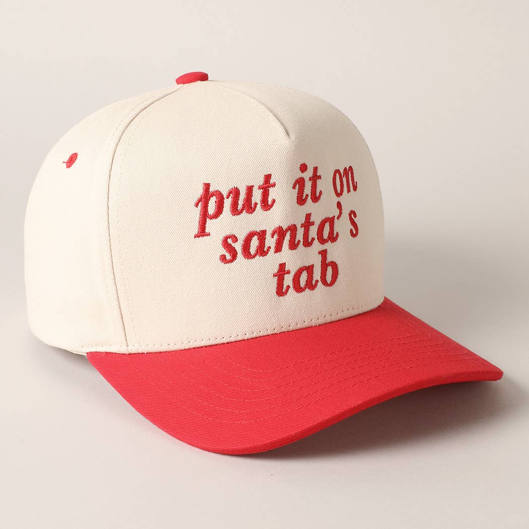 Fashion City - Wholesale Honkbalpet - Dames - Baseballpet met Borduurtekst 'Put It On Santa's Tab'5
