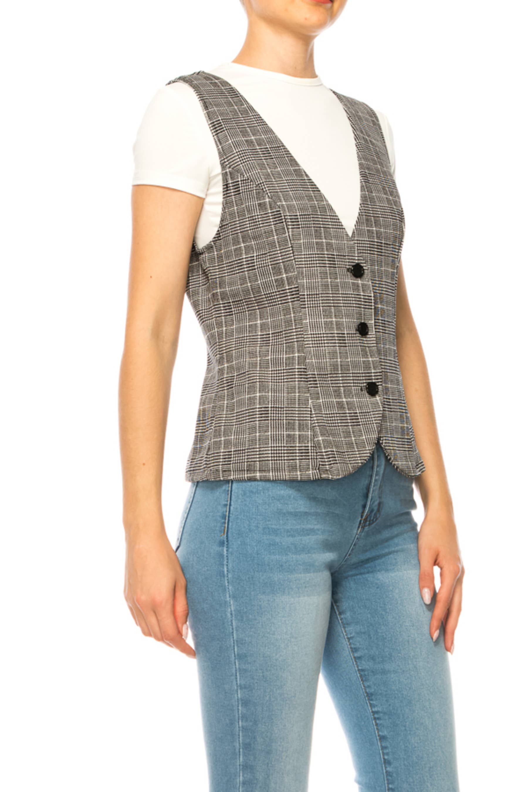 MOA COLLECTION - Wholesale Suit Vest - Women's - Women's Dressy Casual Racerback Vest Tuxedo Suit Waistcoat8