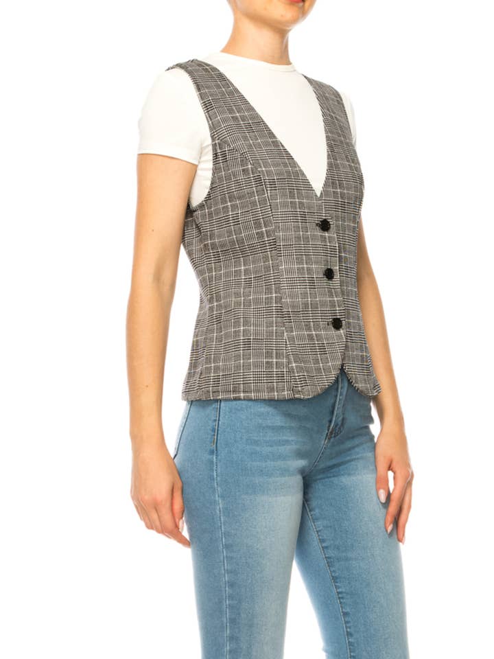 MOA COLLECTION – wholesale Suit vest – Women′s – Women's Dressy Casual Racerback Vest Tuxedo Suit Waistcoat8