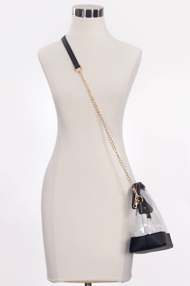 Hana – bolsa tiracolo - Mulher por atacado – Bolsa transparente para estádio e shows12