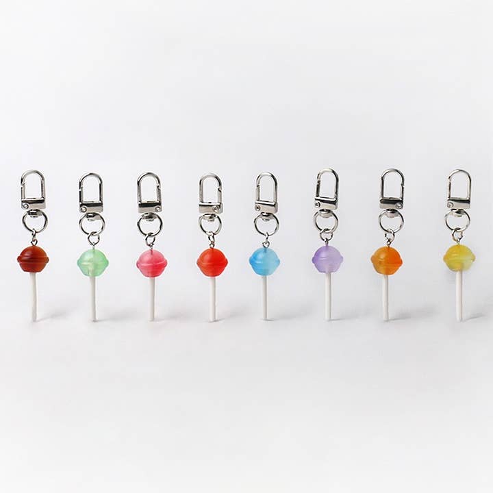 Sweet Imitation Colorful Lollipop Keychain for wholesale by MKS America