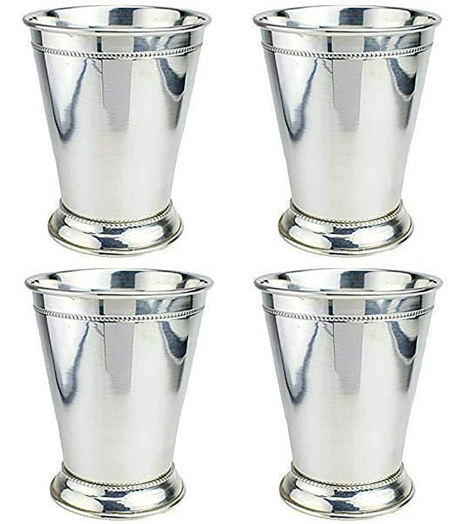 Prince of Scots - Wholesale Cocktail/Liquor Glass - Copper Mint Julep Cup w/ Silver Plate (Set of 4)3
