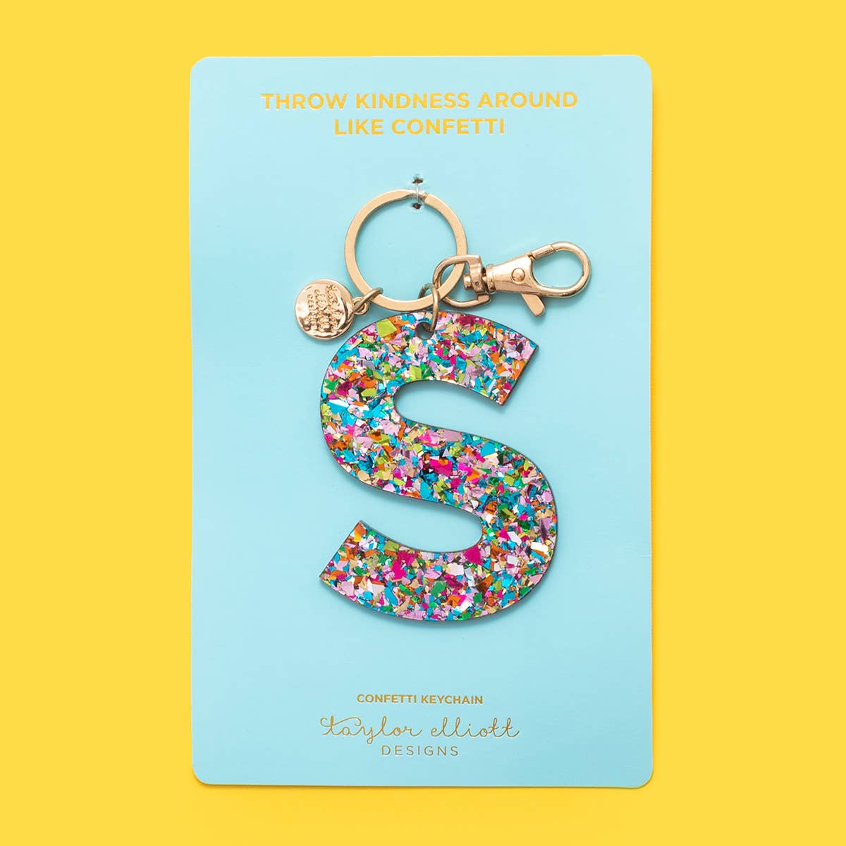 Taylor Elliott Designs - Wholesale Keychain - Women's - *SOME LETTERS ON SALE* Keychain - Confetti Letters - Single19