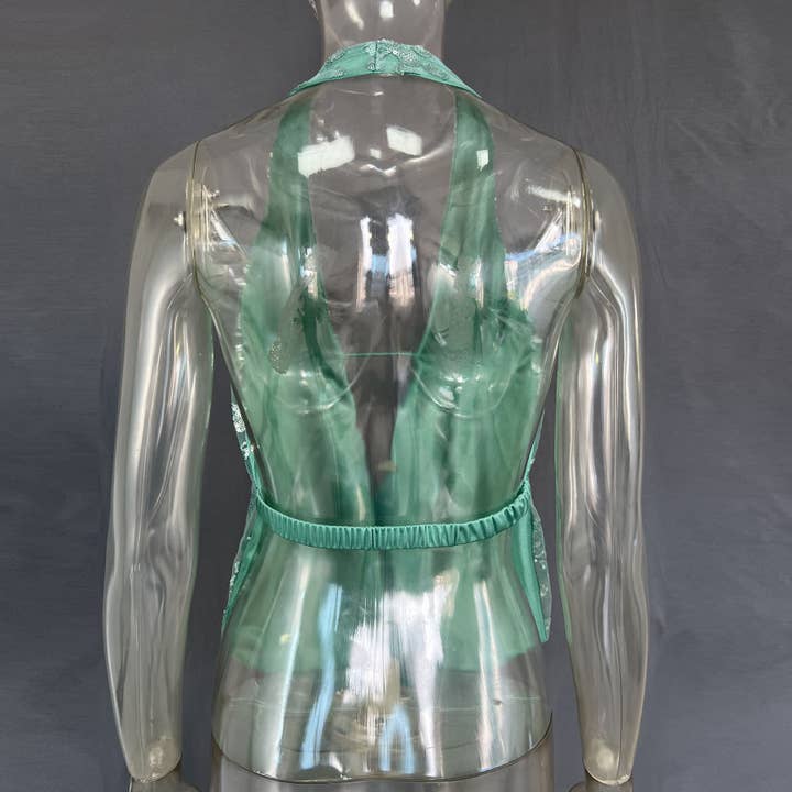 Rosa Clothing - Wholesale Tank Top - Women's - Chic Floral Sequined embroidered halter low-cut tank top4